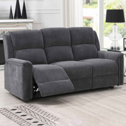 Eastside 3 Seater Dark Grey Power Recliner Sofa - thumbnail 1