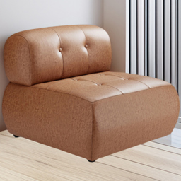 Reese Tan Faux Leather Accent Chair