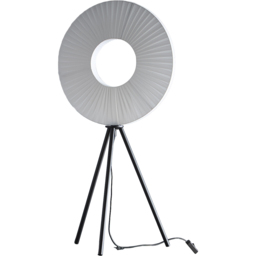 Kliving Riley White Shade Black LED Tripod Table Lamp