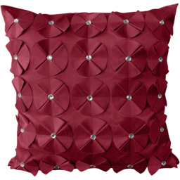 Intimates Vogue Burgandy Diamante Filled Cushion 43 x 43cm 2 Pack