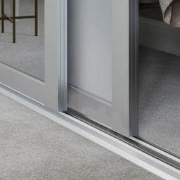 Spacepro Shaker 4 Door Dove Grey Sliding Wardrobe Kit with 2 Panel and 2 Mirror 3506mm - thumbnail 3