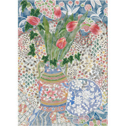 Laura Ashley Abstract Tulips Wooden Frame Wall Art 70 x 100cm - thumbnail 4