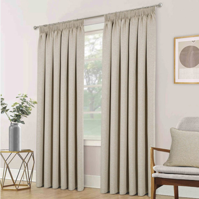 Divante Dusk Blackout Natural Thermal Curtains 168 x 183cm - image 1