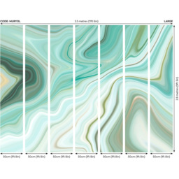 Origin Murals Marbled Ink Green Wall Mural - thumbnail 4