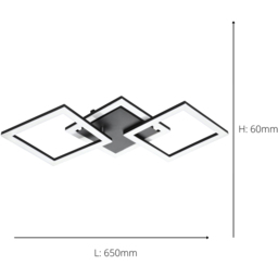 EGLO Paranday-Z Black Smart Control Colour Changing Ceiling Light 65cm - thumbnail 4