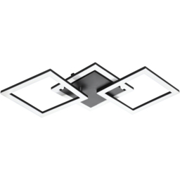 EGLO Paranday-Z Black Smart Control Colour Changing Ceiling Light 65cm - thumbnail 1