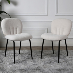 Muffin Cream Boucle Dining Chair Set of 2 - thumbnail 1