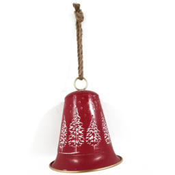Single Santa's Chalet Metal Christmas Tree Pattern Bell Decoration 27cm in Assorted styles - thumbnail 3