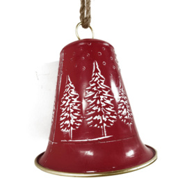 Single Santa's Chalet Metal Christmas Tree Pattern Bell Decoration 27cm in Assorted styles - thumbnail 4