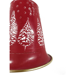 Single Santa's Chalet Metal Christmas Tree Pattern Bell Decoration 27cm in Assorted styles - thumbnail 2