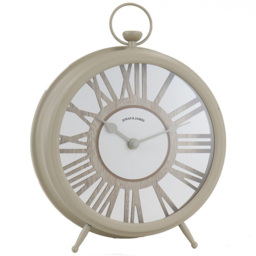 Jonas & James Greige Neutral Mantel Clock 30cm