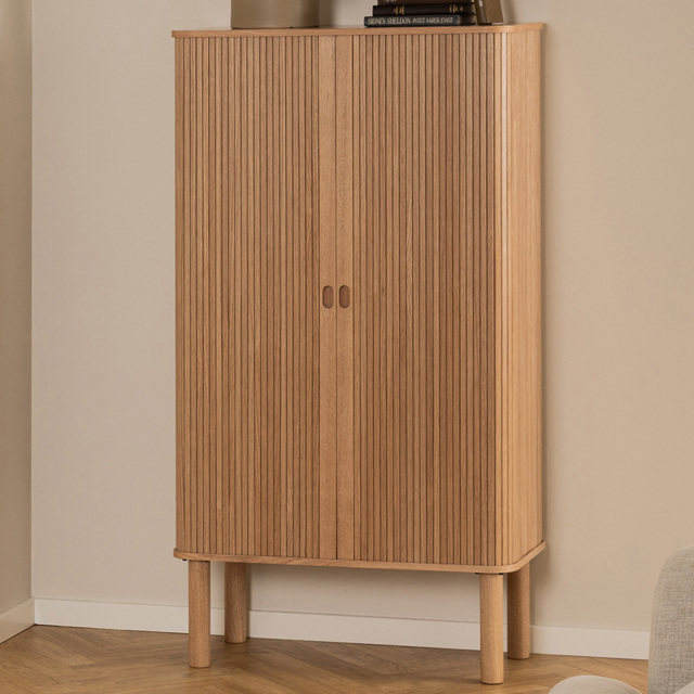 Florence Langley 3 Shelf Oak Cabinet with Sliding Door - image 1