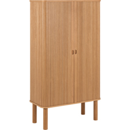 Florence Langley 3 Shelf Oak Cabinet with Sliding Door - thumbnail 2