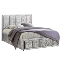 Hannover Small Double Grey Ottoman Bed Frame - thumbnail 2