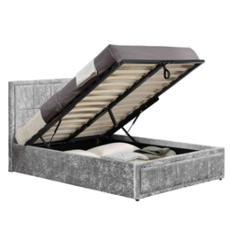 Hannover Small Double Grey Ottoman Bed Frame - thumbnail 3