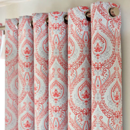 Alan Symonds Victoria Room Darkening Ring Top Eyelet Curtains Red 168 x 229cm - thumbnail 2