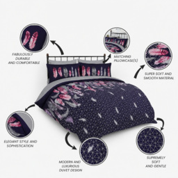 Smart Living Purple Double Feathers Duvet Set - thumbnail 4
