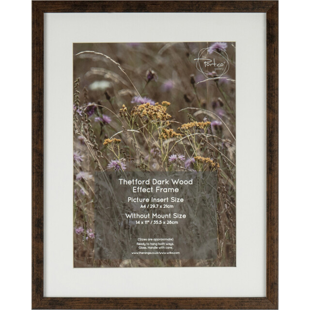 Thetford Brown Dark Wood Effect Photo Frame 14 x 11 inch - image 1
