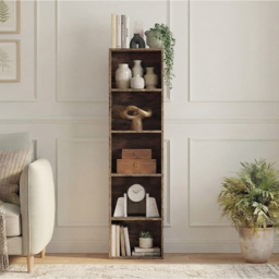 Vida Designs Oxford Dark Wood 5 Shelf Cube Bookcase - thumbnail 3