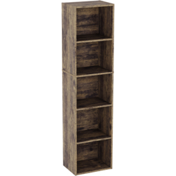 Vida Designs Oxford Dark Wood 5 Shelf Cube Bookcase - thumbnail 2