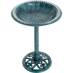 Outsunny Green Garden Bird Bath - thumbnail 1