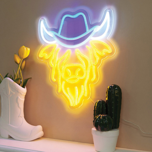 Highland Cow Neon Sign LED Light - image 1