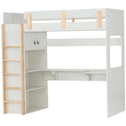 Noa and Nani Nells Classic White High Sleeper Cabin Bed with Built-In Desk and Storage - thumbnail 2