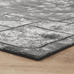 Desire Rugs Belgravia Metallic Sheen Modern Cobble Design Grey Rug 120 x 170cm - thumbnail 3