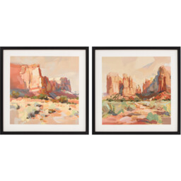 Single Western Dusk Hand Finished Canvas 45 x 45cm in Assorted styles - thumbnail 1