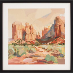 Single Western Dusk Hand Finished Canvas 45 x 45cm in Assorted styles - thumbnail 2