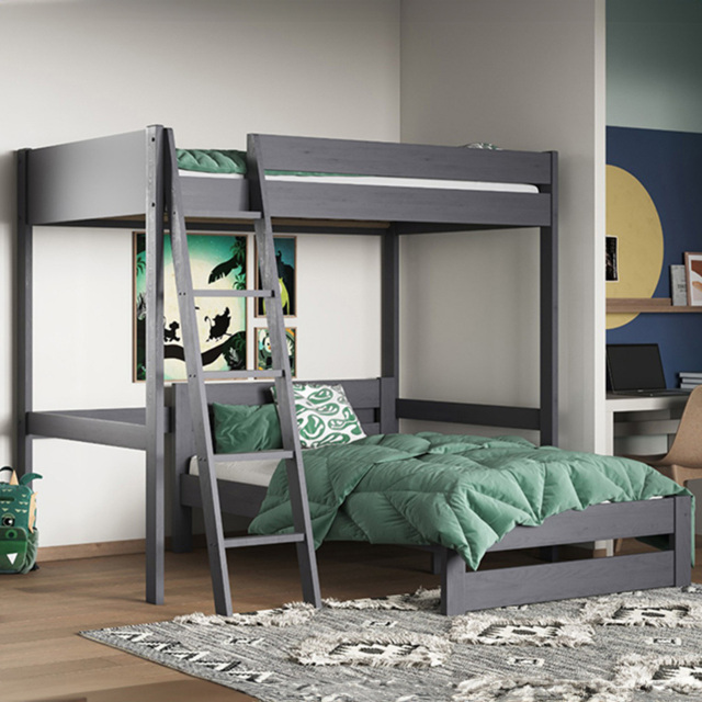 Noomi Tera White Small Double L Shaped High Sleeper with Bed - image 1
