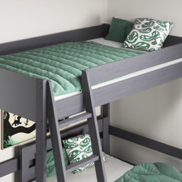 Noomi Tera White Small Double L Shaped High Sleeper with Bed - thumbnail 2