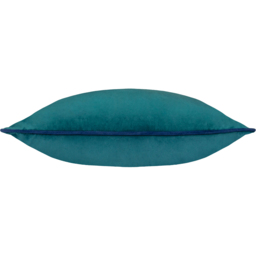 Furn Meridian Velvet Teal and Navy Cushion 45 x 45cm - thumbnail 3