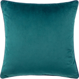 Furn Meridian Velvet Teal and Navy Cushion 45 x 45cm - thumbnail 1