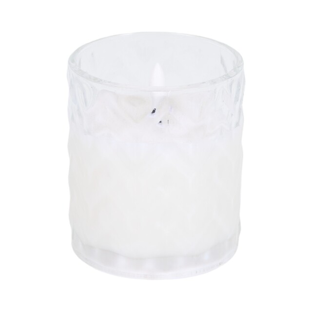 Chevron LED Glass Candle - image 1