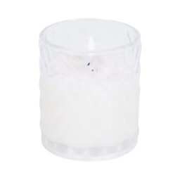 Chevron LED Glass Candle - thumbnail 1