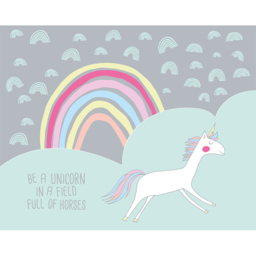 Origin Murals Rainbow Unicorn Multicolour Wall Mural - thumbnail 2