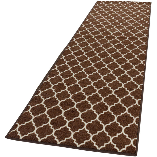 Smart Living Trellis Brown and Cream Non-Slip Door Mat with Gel Backing 40 x 60cm - image 1