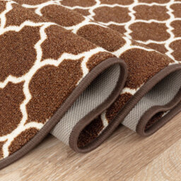 Smart Living Trellis Brown and Cream Non-Slip Door Mat with Gel Backing 40 x 60cm - thumbnail 4