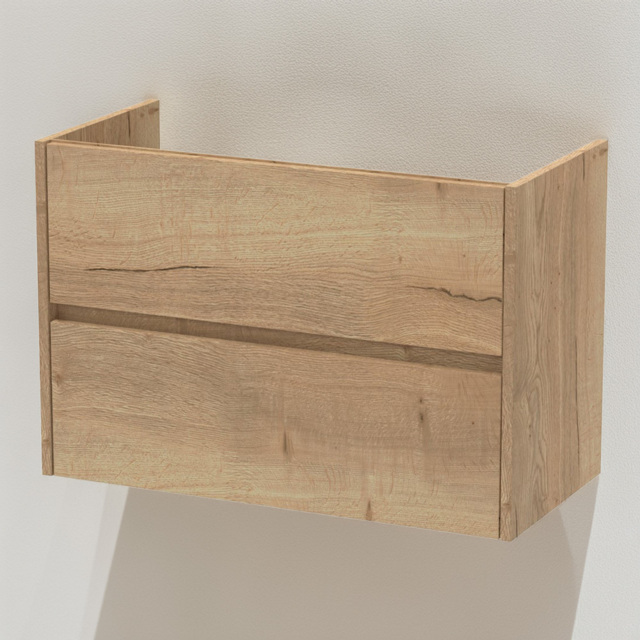nuie Havana 2 Drawer Autumn Oak Wall Hung Unit 800mm - image 1