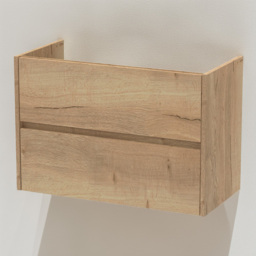 nuie Havana 2 Drawer Autumn Oak Wall Hung Unit 800mm - thumbnail 1