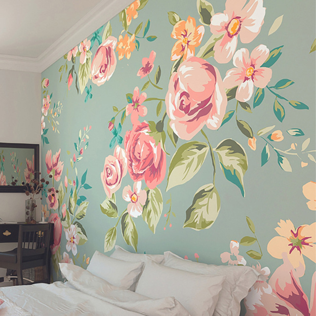 Origin Murals Flowery Blue Wall Mural - image 1