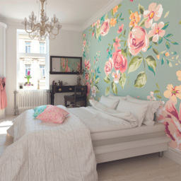 Origin Murals Flowery Blue Wall Mural - thumbnail 3