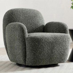 Mabel Olive Boucle Swivel Armchair
