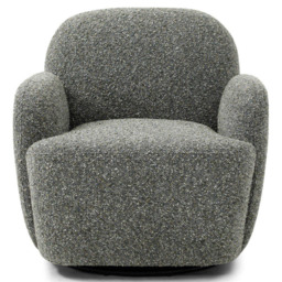 Mabel Olive Boucle Swivel Armchair - thumbnail 2