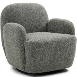 Mabel Olive Boucle Swivel Armchair - thumbnail 3