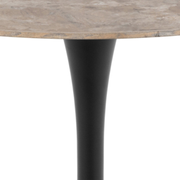 Florence Malta 4 Seater Round Brown and Black Ceramic Dining Table - thumbnail 4