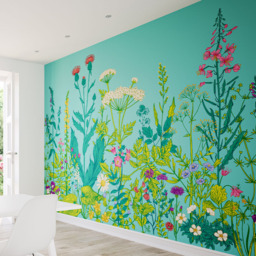 Origin Murals Botanical Fleur Blue Wall Mural