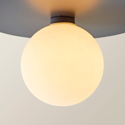 ValueLights Darla Navy Frosted Globe Bathroom Flush Ceiling Light Fitting and Bulb - thumbnail 4