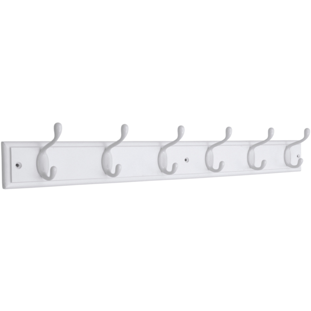 Headbourne Keypak White 6 Hook Coat Rail - image 1